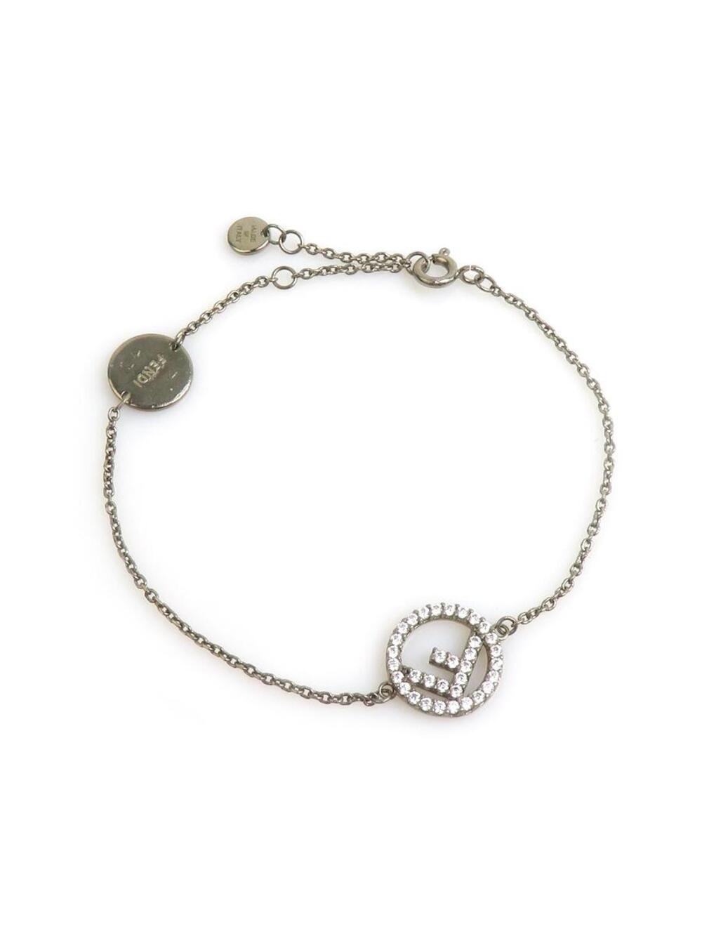 Auth Fendi F Is Bracelet Silver #372675F16B
